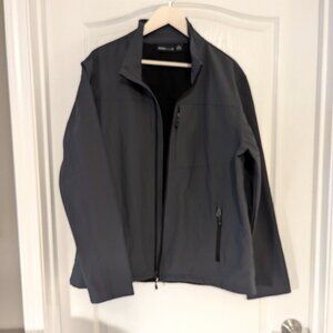 Swiss Tech Jacket Mens Large (42-44) Gray Soft Shell Pockets Outdoors